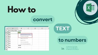 How to Convert Numbers stored as text to Numbers in Excel