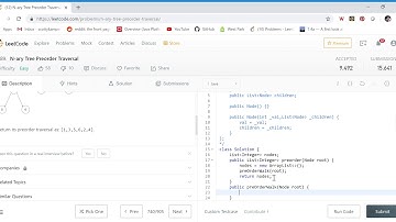 N ary Tree Preorder Traversal