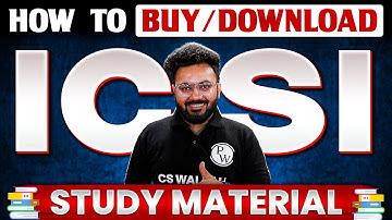 How to buy or download ICSI Study Material? Know here 👉