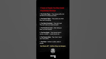 7 Types of People You Must Avoid