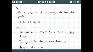 Linear Algebra - Video 28:  Polynomial Curve Fitting Background and Example 1