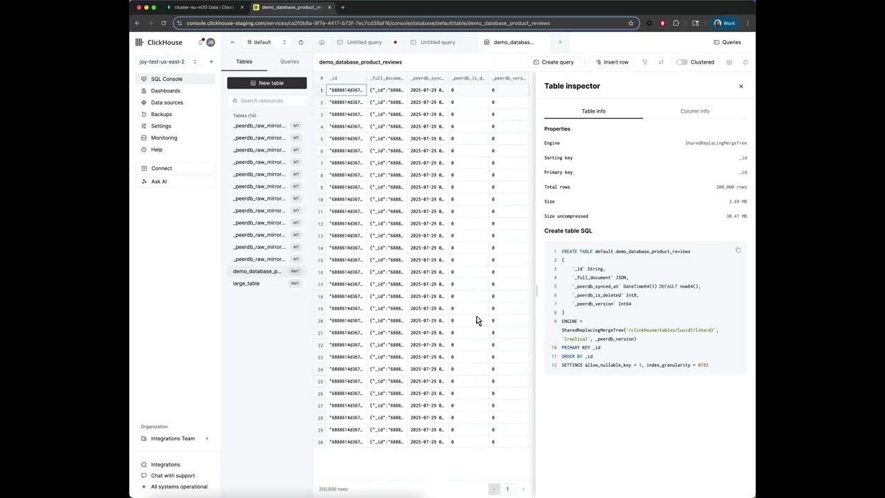 MongoDB CDC to ClickHouse with Native JSON Support, now in Private Preview