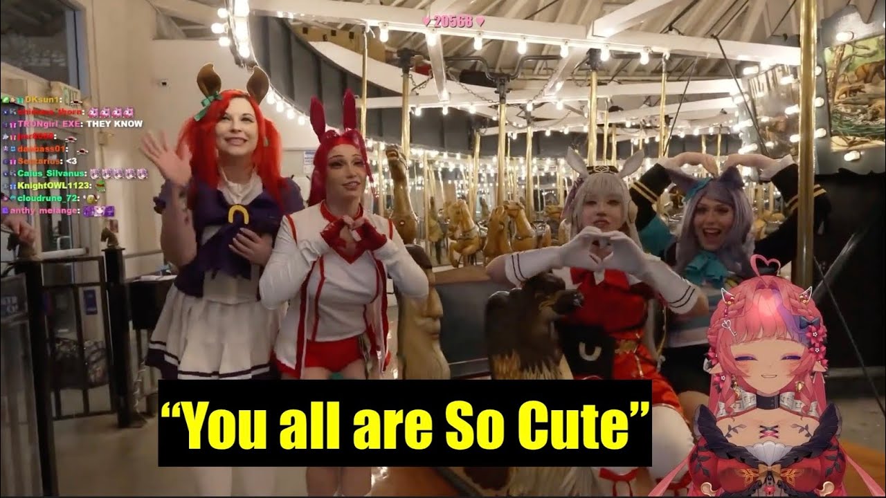 Ironmouse meets Cute Umamusume Cosplayers 