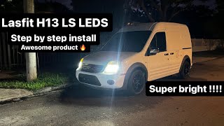 Ford transit connect headlight swap Lasfit led headlights