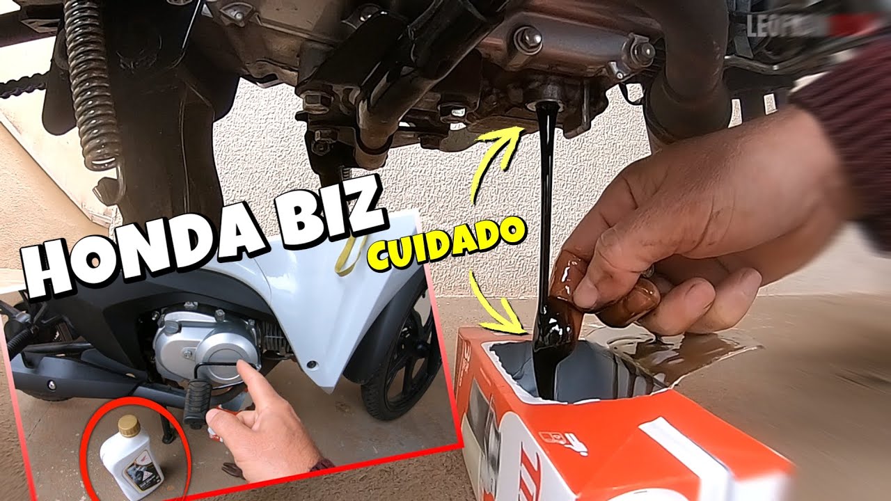 Existe o tempo certo para toca de óleo da nova Honda biz? Como trocar o óleo da Biz em casa