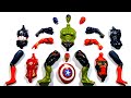 Hulk smash captain America Ironman Spider-Man assemble toys video 