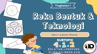 RBT TINGKATAN 1 BAB 4.1.2 (TEKNIK LAKARAN PIKTORIAL - BULATAN, LENGKUNGAN,ELIPS, SILINDER DAN KON)