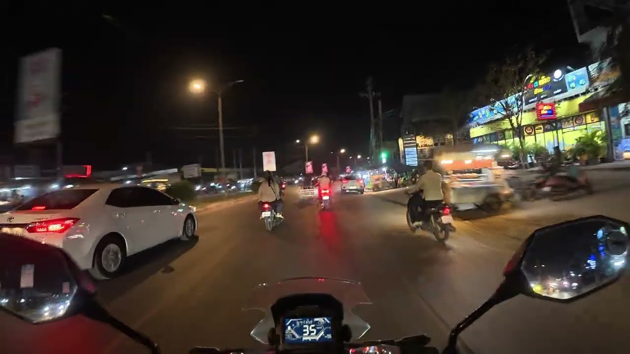 Phnom Penh Ride ASMR | Ep 034 | Night Dark - 4K
