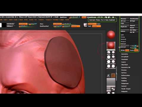 using extract in zbrush