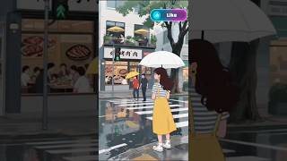 Rainy Afternoon ☔ Cute Anime Girl Eating Hot Food &amp; Bubble Tea | Ghibli ASMR Cozy Vibes #anime