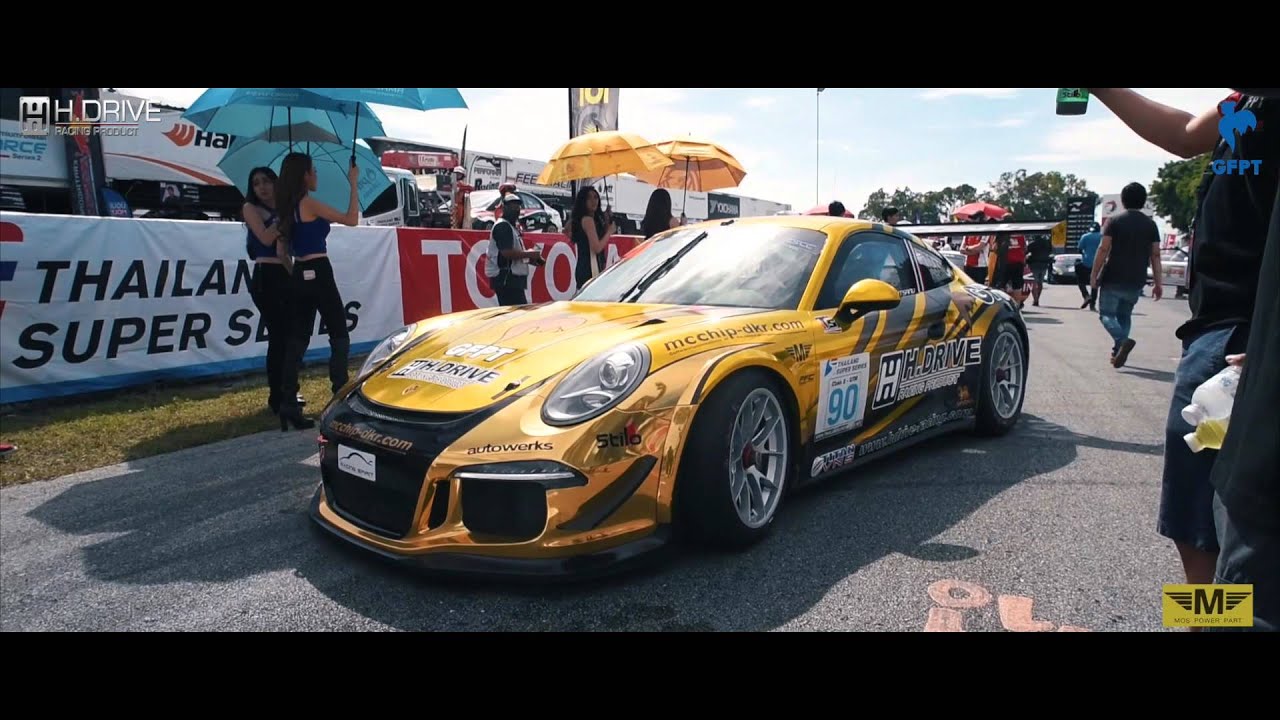 Porsche 991 GT3 TSS at Bira Circuit 2015 Porsche by H.drive GFPT racing team