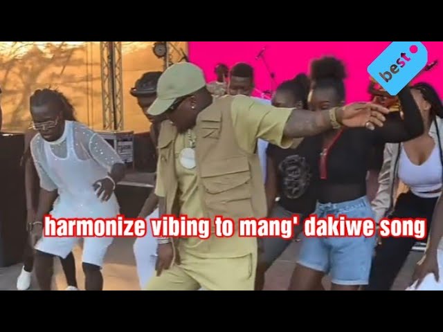 Harmonize dancing to mang' dakiwe song