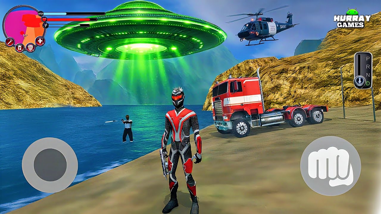 Rope hero superheroes Gameplay New Army Tank 