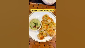 Crispy Soft Paddu Recipe | Instant South Indian Appe / Appam | 10-Min Breakfast #shorts #appe #easy