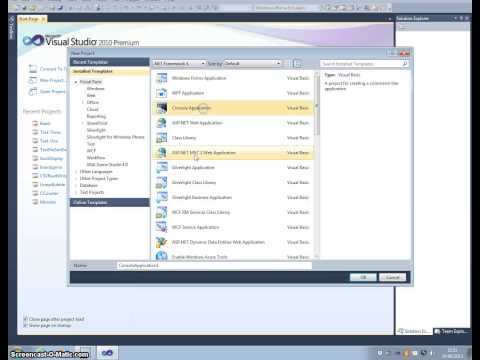 VB.NET 2010: Tutorial 1: Starting a New Project