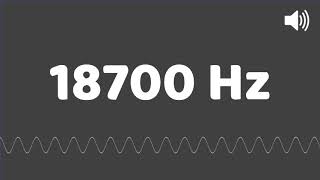 Audio son fréquence 18700 hertz hz
