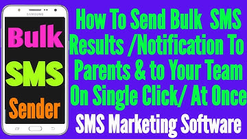 How to send Bulk SMS | Send Results to Parents | Bulk SMS Sender Software | New Update