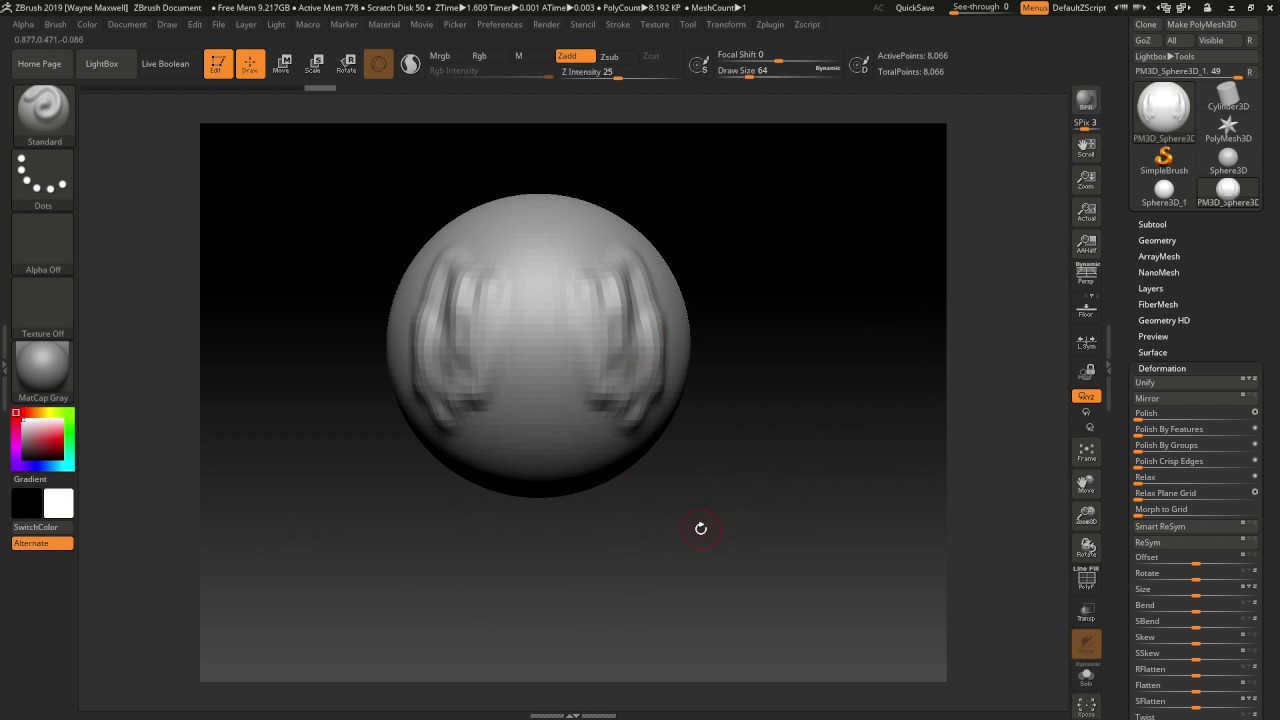 zbrush core mirror and weld