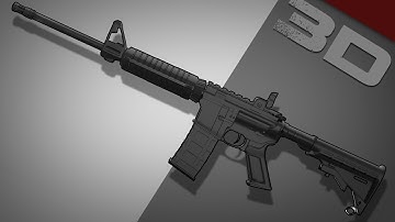 M4 A4 (Riffle) 3Ds Max Timelapse