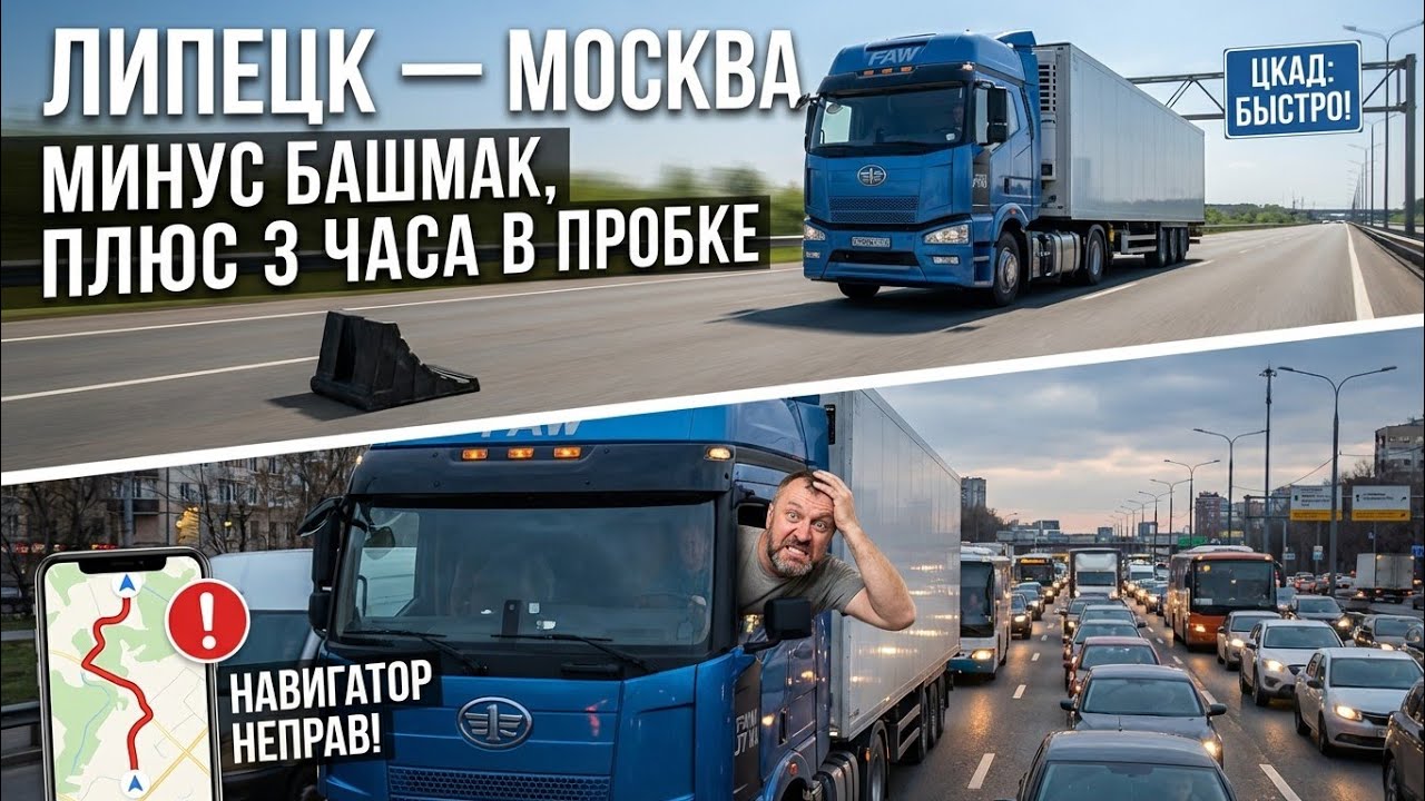 8. Липецк — Москва: минус башмак, плюс 3 часа в пробке