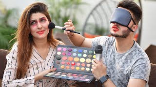 Doing MAKEUP while blindfolded | Honest Hour EP. 33