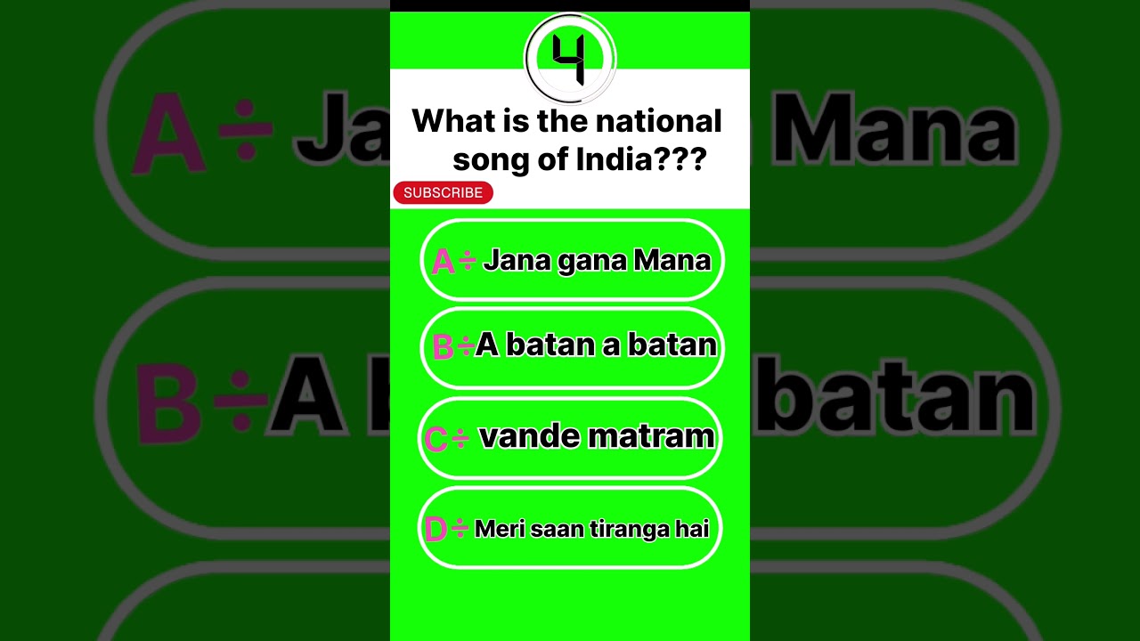 national song  of India Gk Day 1  part 2 