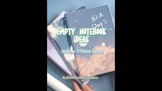 Empty notebook ideas shorts fypシ