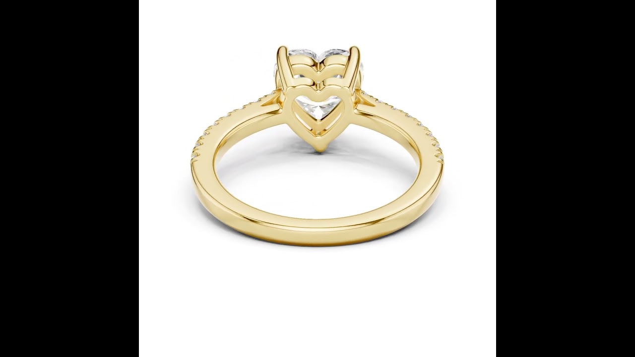 Heart Cut Lab Grown Diamond Engagement Ring
