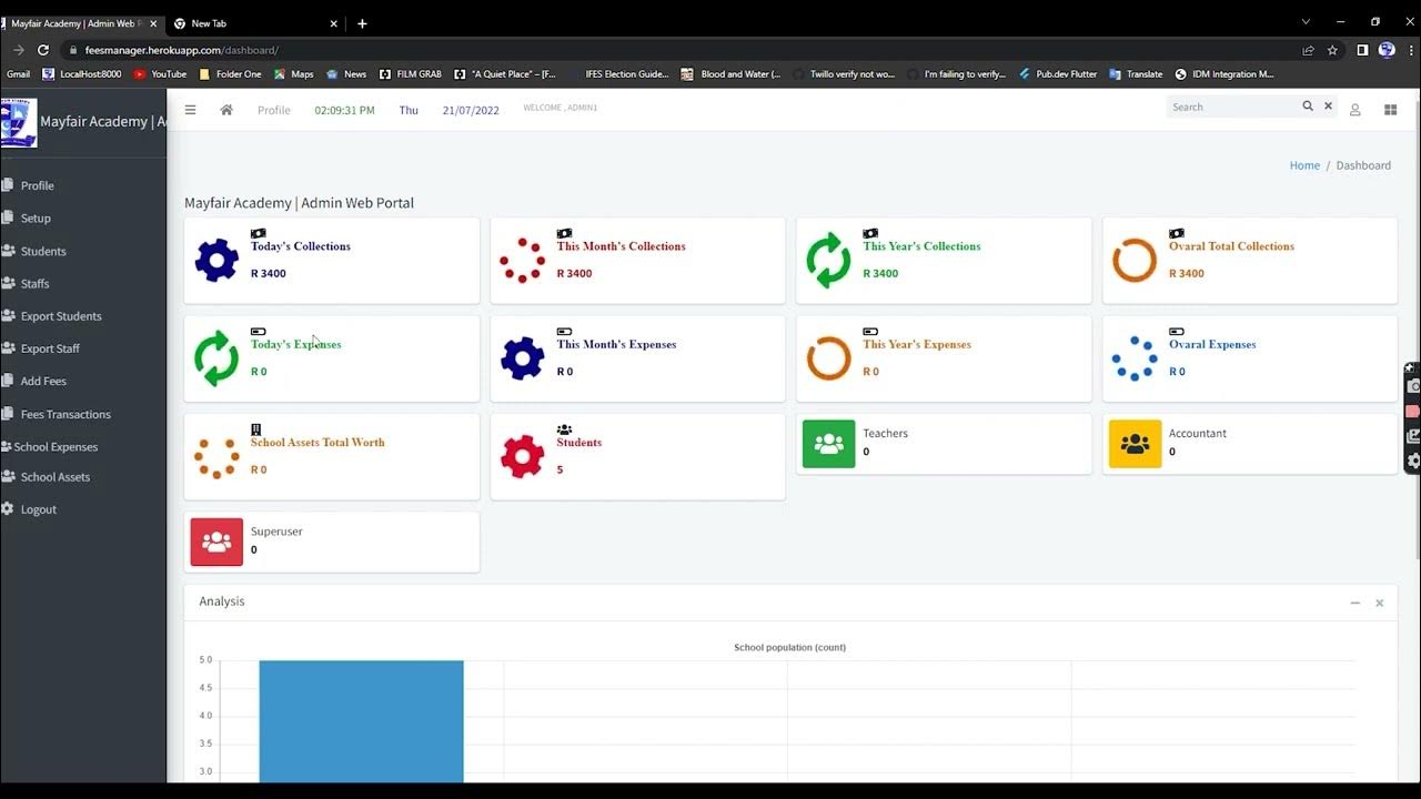 Fees & Accounting Software Developped With Python Django - YouTube