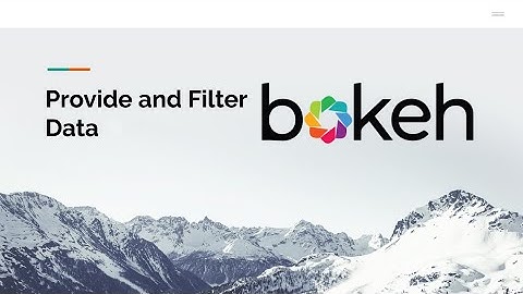 Bokeh: Provide and Filter Data