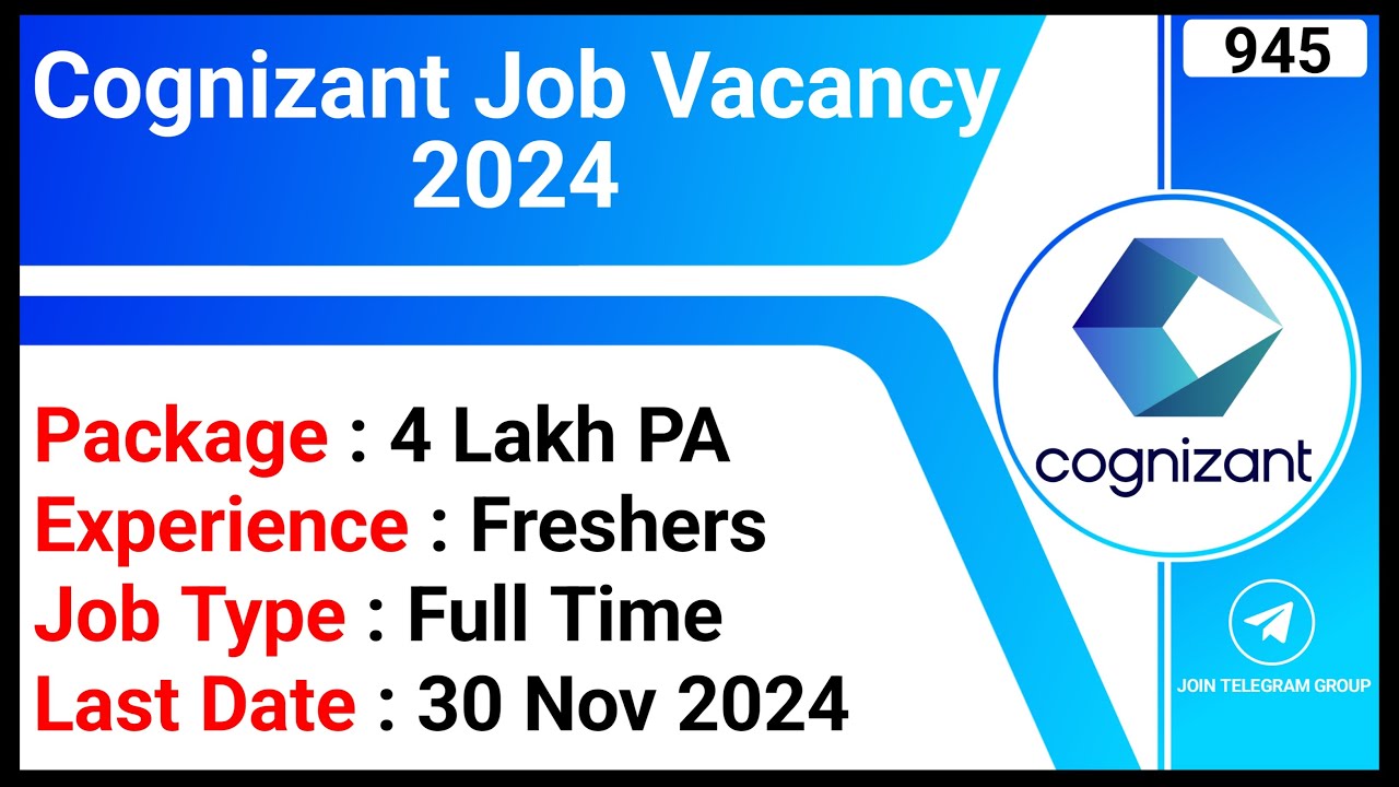 Cognizant Job Vacancy 2024 | Full Time Jobs | Bangalore IT Job | IT ...