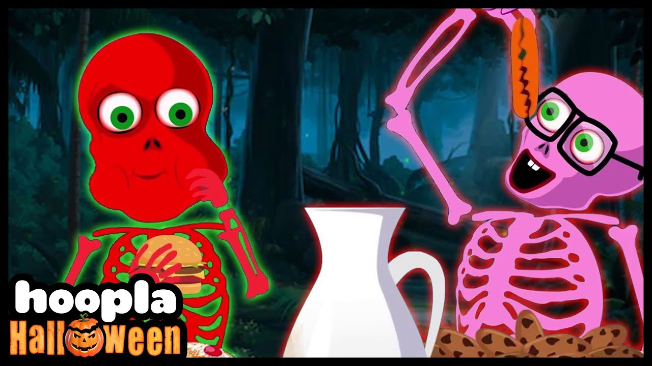 Skeleton Dinner Party Song | Funny Halloween Song For Kids | Hoopla Halloween