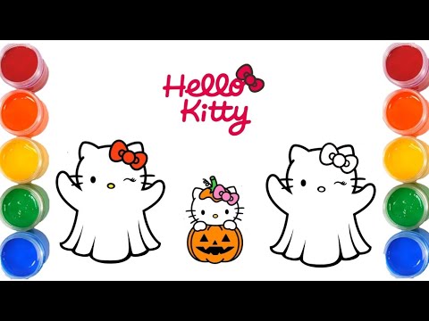How to Draw Hello Kitty Ghost | Easy Drawing Step by Step | Painting and Coloring for Kids - YouTube