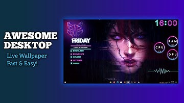 How To Make Your Desktop Look Cool and Awesome Customize Windows 10 Rainmeter Skins #25