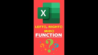 LEFT, RIGHT, MID function gives the number of characters from from its Position | How to use Formula