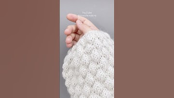 САМЫЙ ПРОСТОЙ ОБЪЕМНЫЙ УЗОР СПИЦАМИ 🔥 Описание в комментариях   #вязание #вязаниедляначинающих