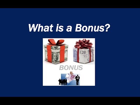 Video: Vad är en bonus?