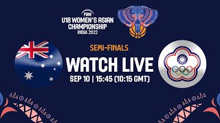 Australia v Chinese Taipei | Full Basketball Game | FIBA U18 Women's Asian Championship 2022