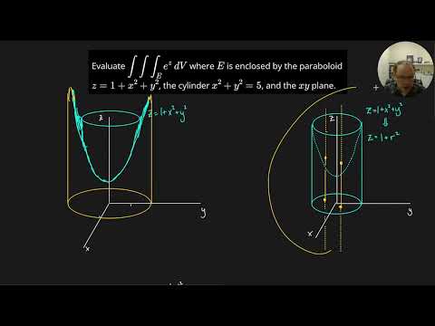 15.5 Triple integrals in Cylindrical and Spherical Coordinates - YouTube
