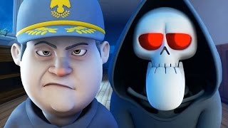 Funny Animated Cartoon | Spookiz Skeleton Teacher Meets Janitor Reaper Sam 스푸키즈 Cartoon for Children