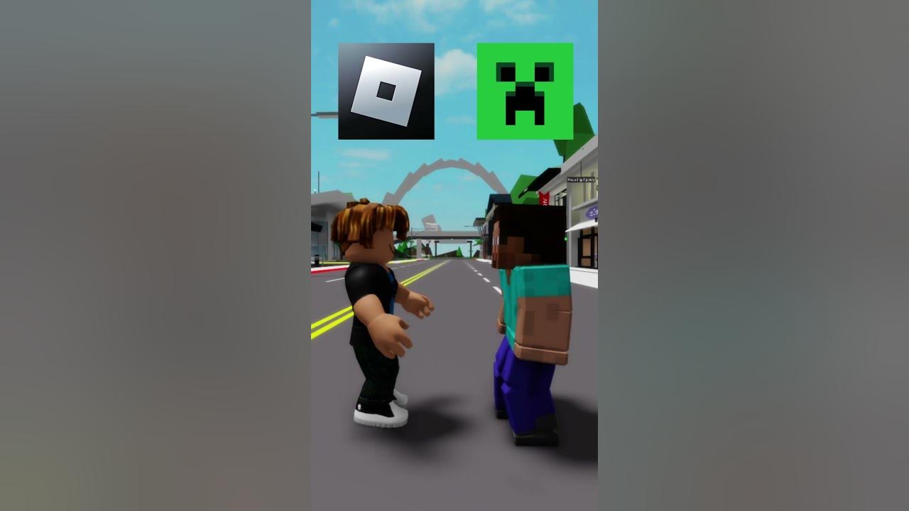 Roblox VS Minecraft 😊⚔️ #shorts #roblox #minecraft