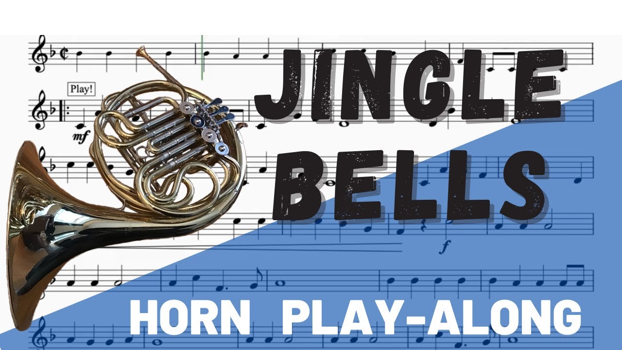 Jingle Bells for Solo Horn in F. PlayAlong/Backing Track. Free Music