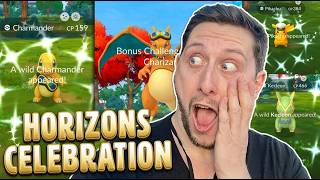 FIRST CHECK SHINY! Friede’s Goggles Charmander Is HERE! Pokémon GO Horizons Celebration!