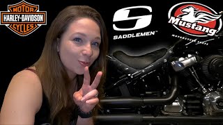 Riding Position Change with new Motorcycle Seat | Softail Slim Stock Seat vs Mustang vs Saddlemen screenshot 5