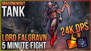 🧛🛡️ Eso - Kyne's Aegis Hard Mode | Lord Falgravn 5:07 Fight Time | Dragonknight Tank | High Isle