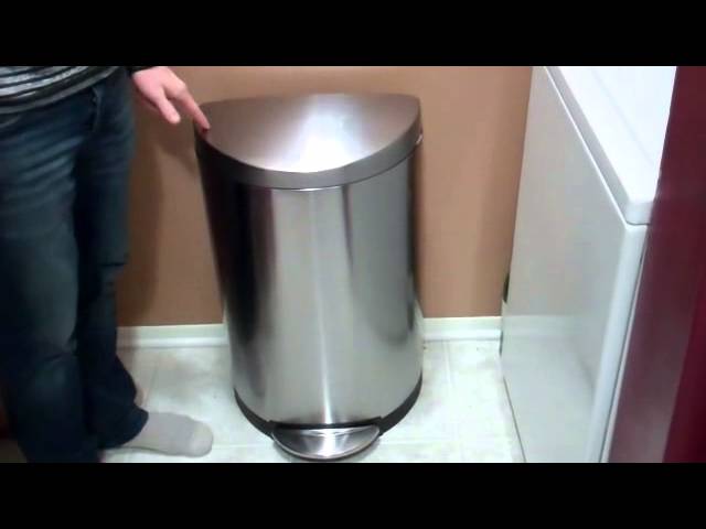 Simplehuman 6L / 1.6 Gallon Bathroom Step Trash Can Review 