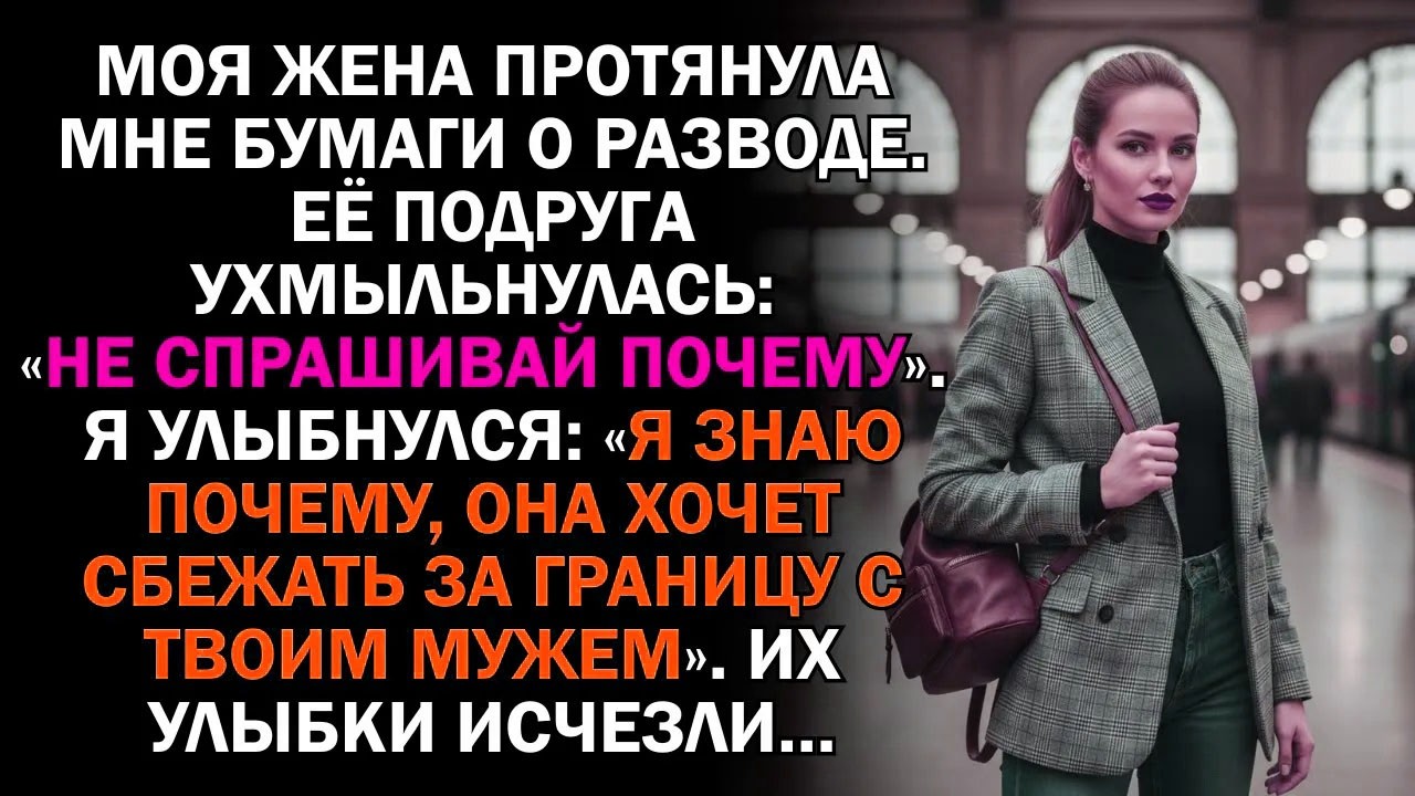 Моя жена протянула мне бумаги о разводе. Её подруга ухмыльнулась: «Не спрашивай почему». Я...