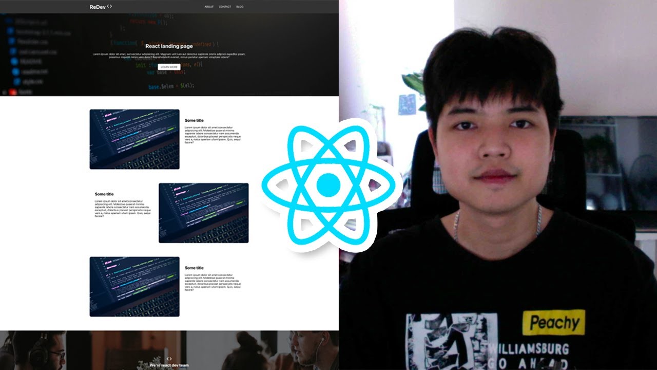 responsive web design สอน 2022 New สอน ReactJS สร้าง Landing Page website + Responsive 👨💻💯💖