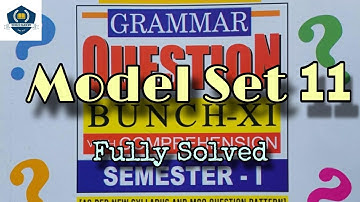 Class XI • Sem - 1 • MCQ Series • Model Set - 11 • Duff & Dutt Question Bunch Solution