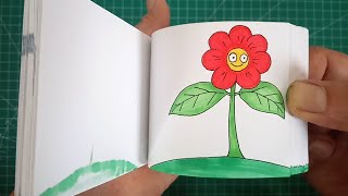 Flipbook Flowers Grow | Cara Membuat Flipbook | How to make a flipbook